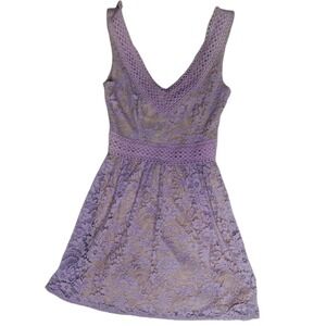 B. Darlin Lace Dress V Neck Sleeveless‎ Party Cocktail Mini Dress Size 1/2 XS